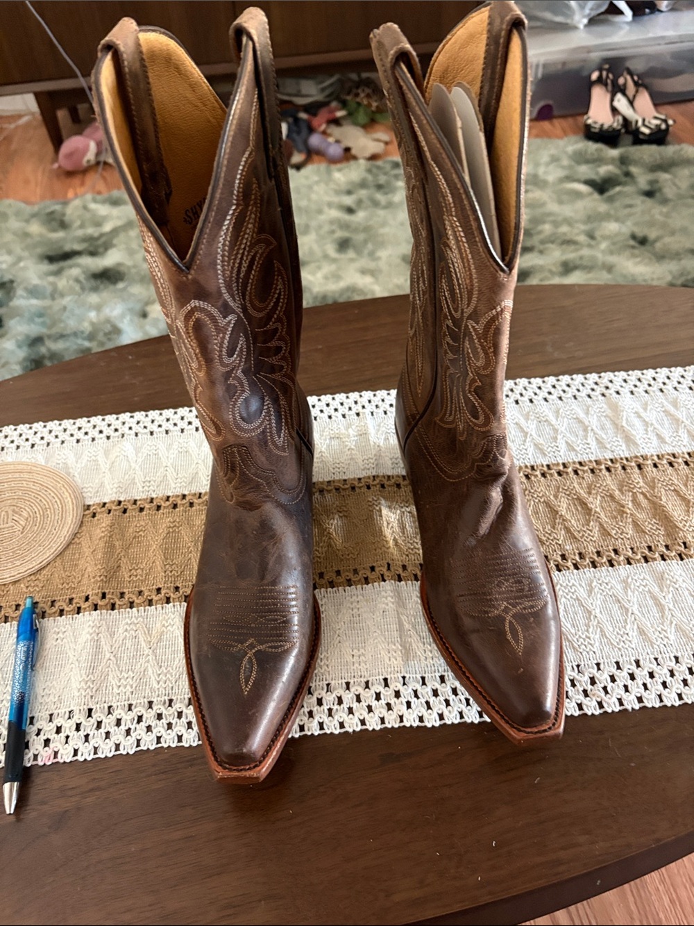 Women’s Brown Leather Western Cowboy Boots